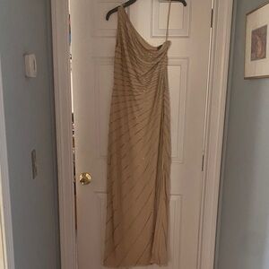 Ralph Lauren One-Shoulder Beige Dress